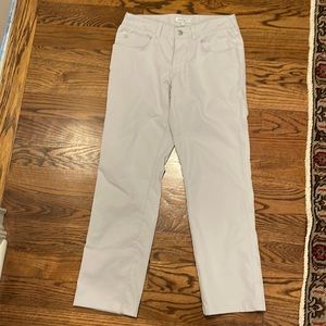 Peter Millar performance fabric pants men’s size 30x28 light gray
